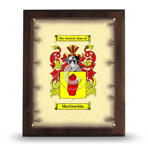 MacGeachin Coat of Arms Plaque