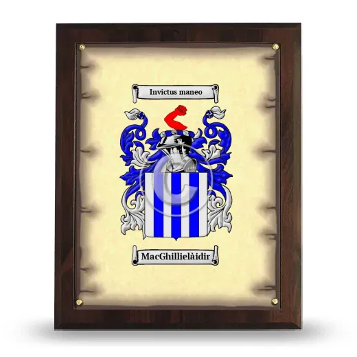 MacGhillielàidir Coat of Arms Plaque