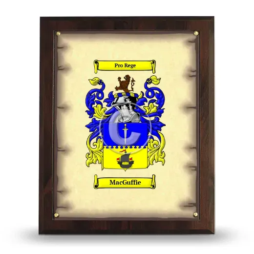 MacGuffie Coat of Arms Plaque