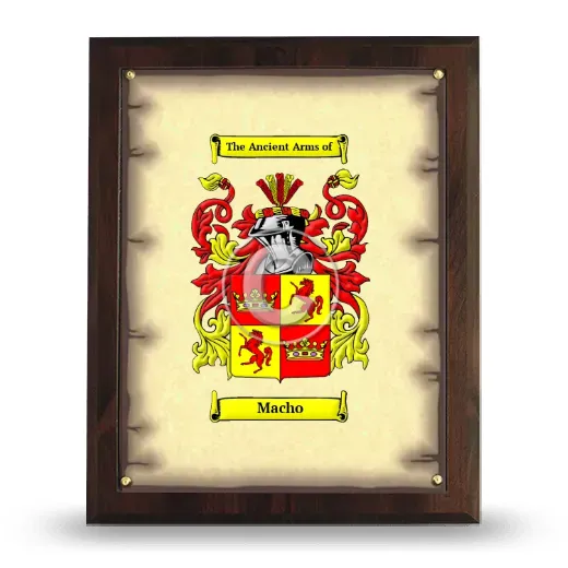 Macho Coat of Arms Plaque