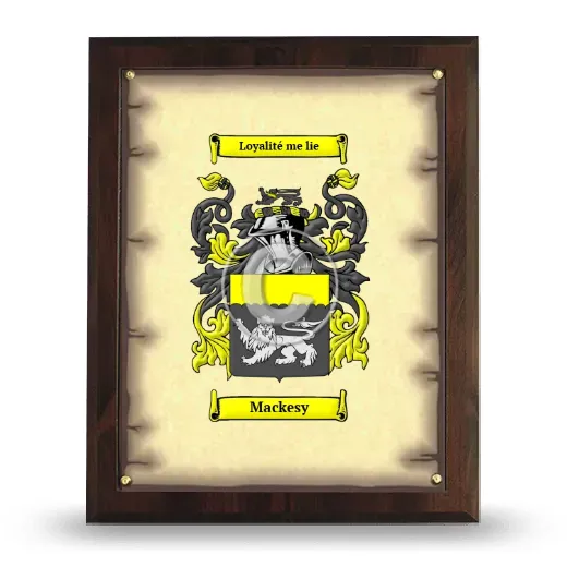 Mackesy Coat of Arms Plaque