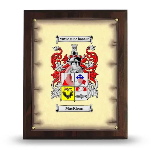 MacKlean Coat of Arms Plaque