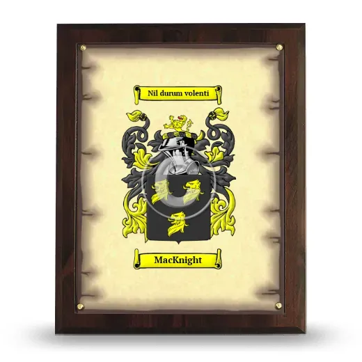MacKnight Coat of Arms Plaque