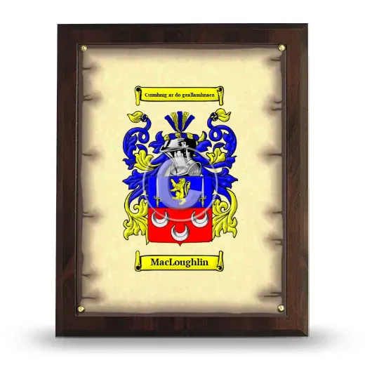 MacLoughlin Coat of Arms Plaque