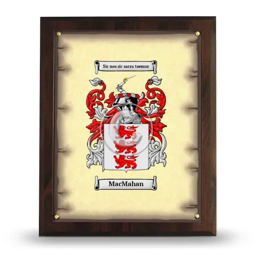 MacMahan Coat of Arms Plaque