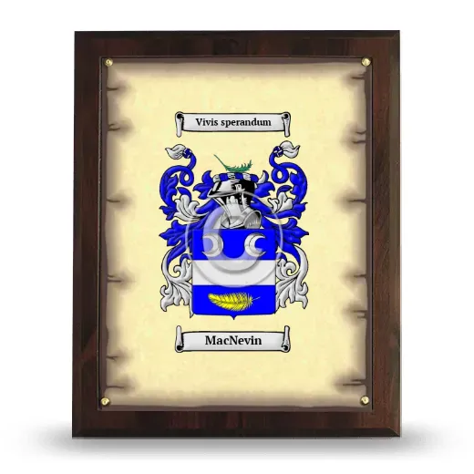 MacNevin Coat of Arms Plaque