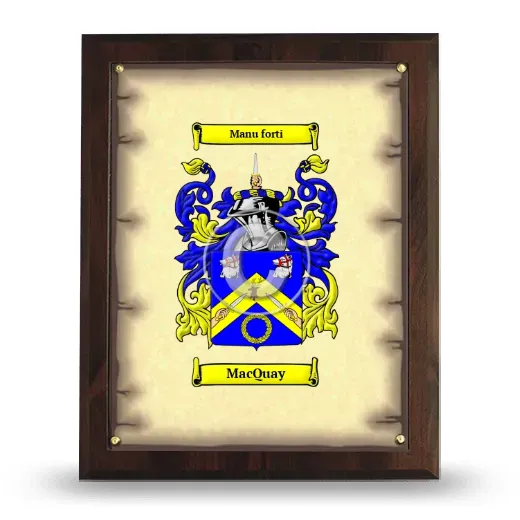 MacQuay Coat of Arms Plaque