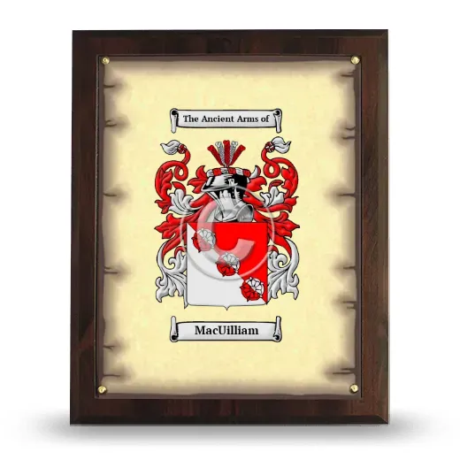 MacUilliam Coat of Arms Plaque