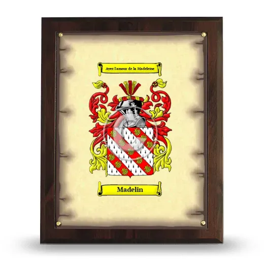 Madelin Coat of Arms Plaque