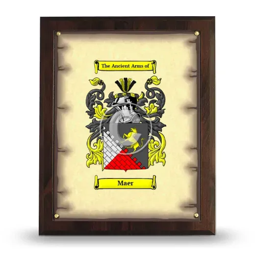 Maer Coat of Arms Plaque