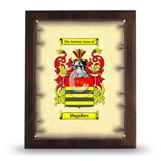 Magalhes Coat of Arms Plaque