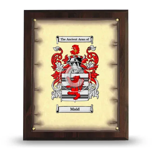 Maid Coat of Arms Plaque