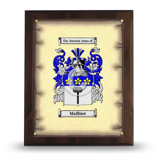 Mailhiot Coat of Arms Plaque