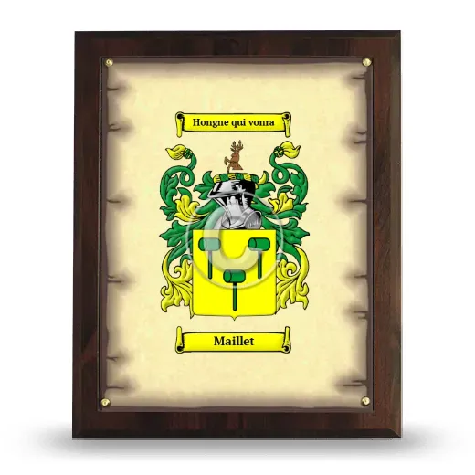 Maillet Coat of Arms Plaque