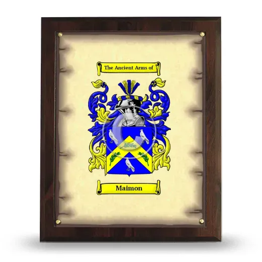 Maimon Coat of Arms Plaque