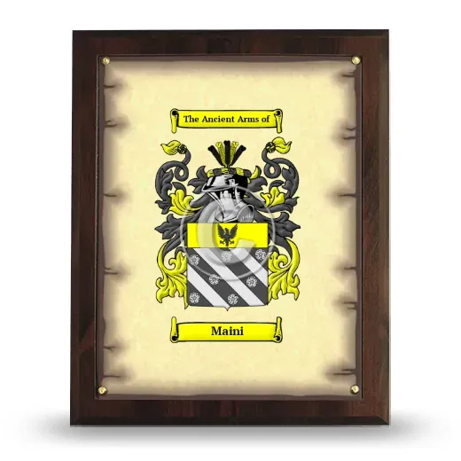 Maini Coat of Arms Plaque