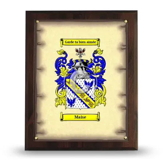 Maise Coat of Arms Plaque