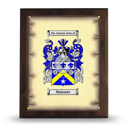 Maisonet Coat of Arms Plaque