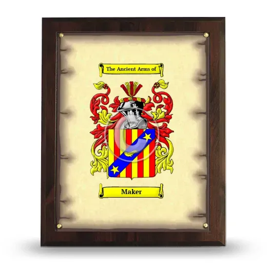 Maker Coat of Arms Plaque