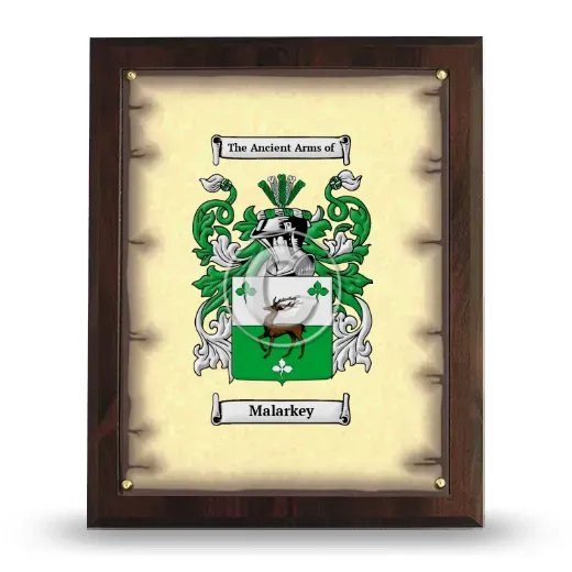 Malarkey Coat of Arms Plaque
