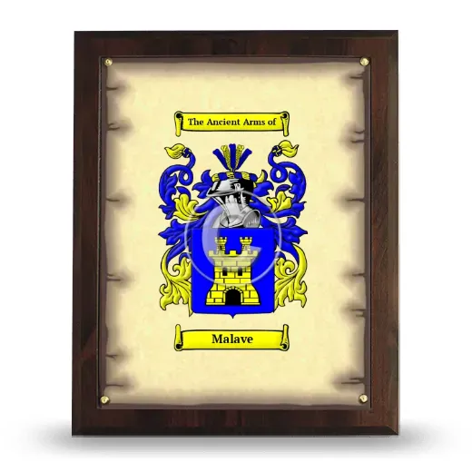Malave Coat of Arms Plaque