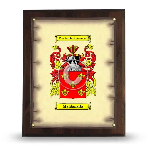 Maldanado Coat of Arms Plaque