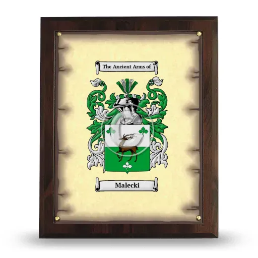 Malecki Coat of Arms Plaque