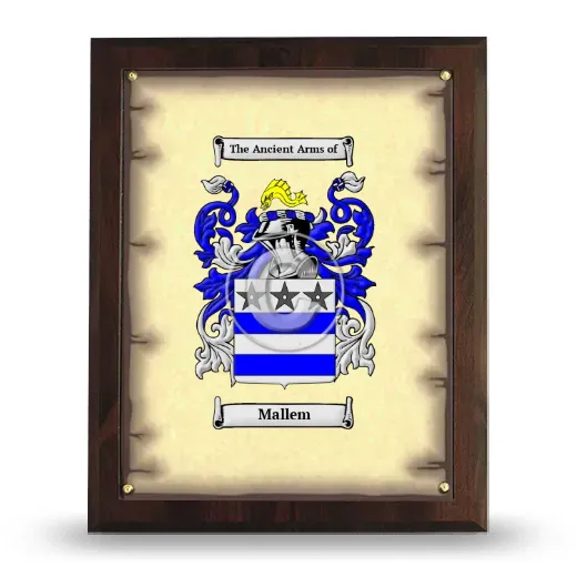 Mallem Coat of Arms Plaque