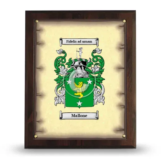 Mallone Coat of Arms Plaque