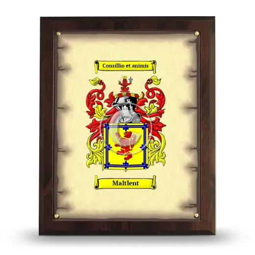 Maltlent Coat of Arms Plaque