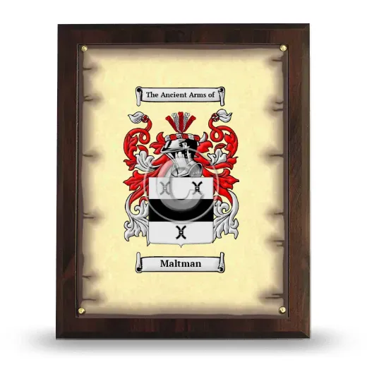 Maltman Coat of Arms Plaque