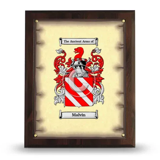 Malvin Coat of Arms Plaque