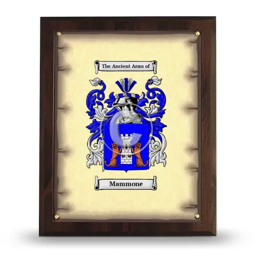 Mammone Coat of Arms Plaque