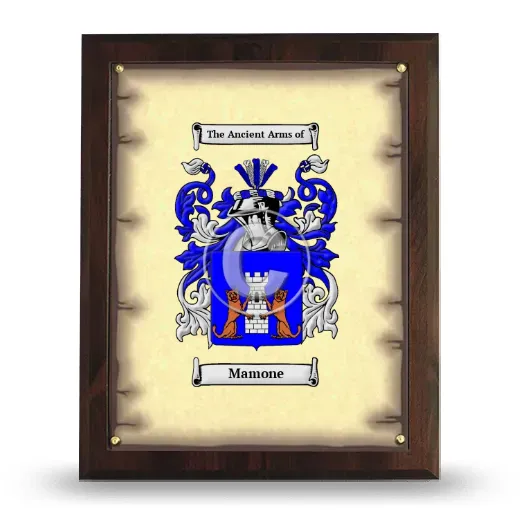 Mamone Coat of Arms Plaque