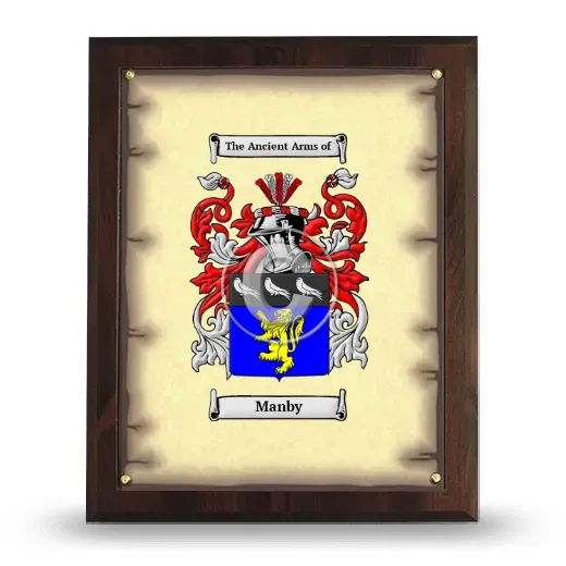 Manby Coat of Arms Plaque