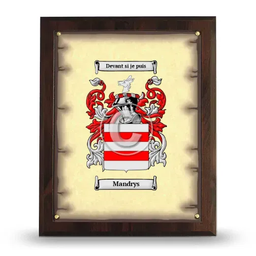 Mandrys Coat of Arms Plaque