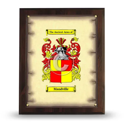 Mandville Coat of Arms Plaque