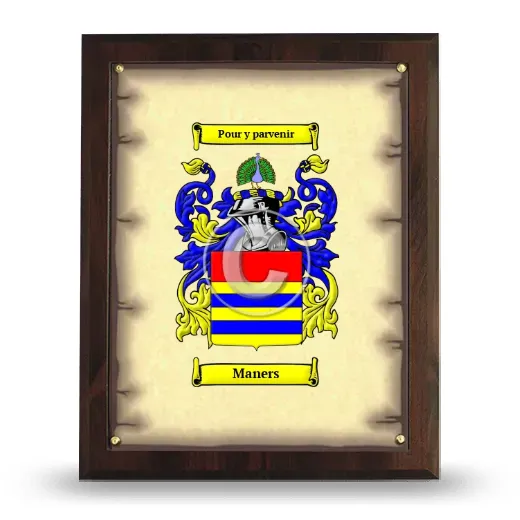 Maners Coat of Arms Plaque
