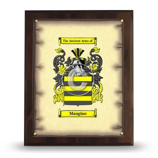 Mangino Coat of Arms Plaque