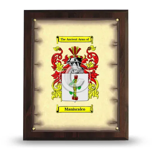 Maniscalco Coat of Arms Plaque