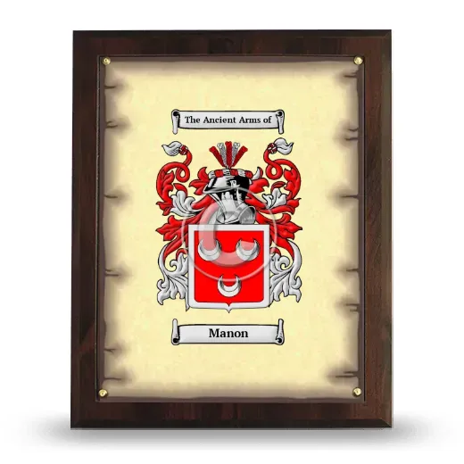 Manon Coat of Arms Plaque