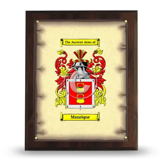Manrique Coat of Arms Plaque
