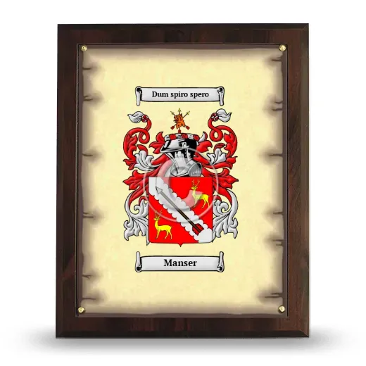 Manser Coat of Arms Plaque