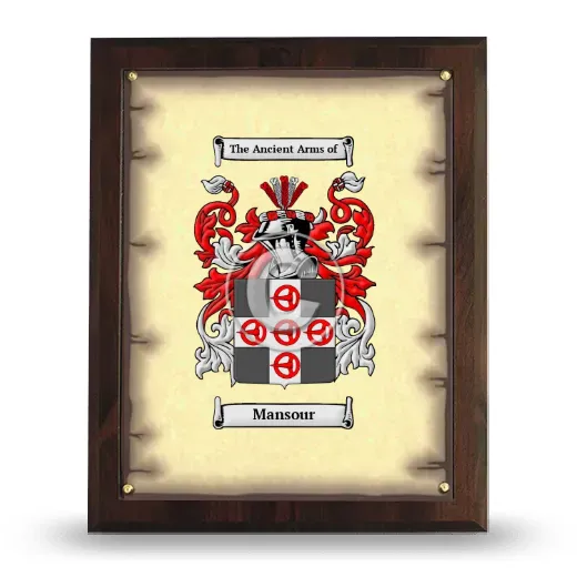 Mansour Coat of Arms Plaque
