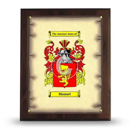 Manuel Coat of Arms Plaque