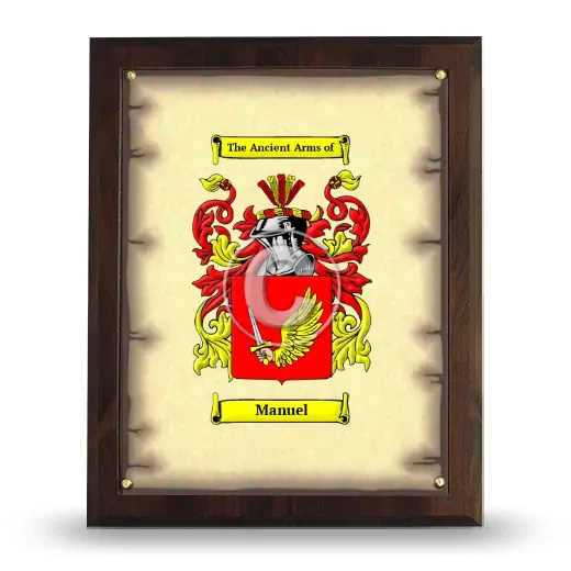 Manuel Coat of Arms Plaque