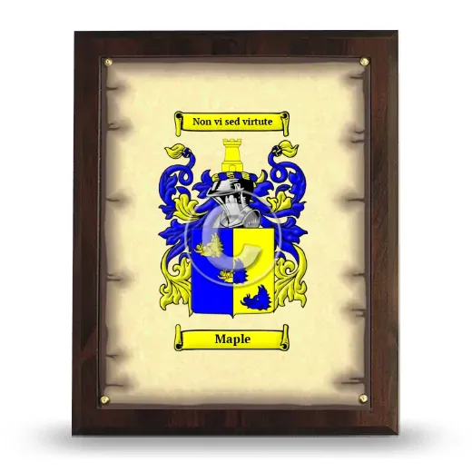 Maple Coat of Arms Plaque