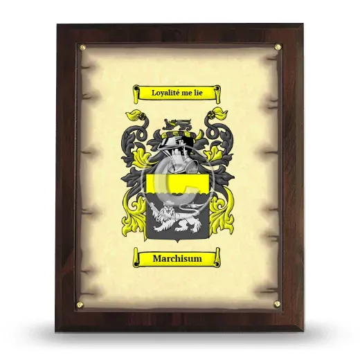 Marchisum Coat of Arms Plaque