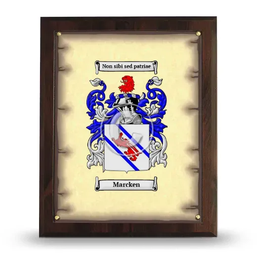 Marcken Coat of Arms Plaque