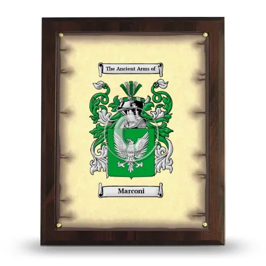 Marconi Coat of Arms Plaque